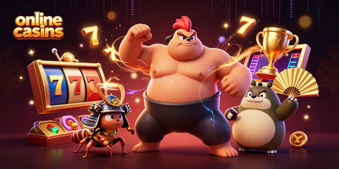 Engage with online casinos through vibrant action featuring gaming characters and scatter elements.